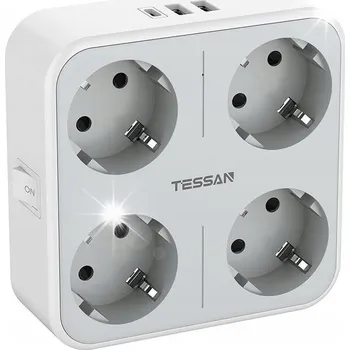 Elektrická zásuvka Elektrická Zásuvka , USB zásuvka Tessan bílá