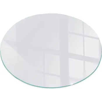 Krbová kamna Podložka pod kamna Tvrzené Sklo S Potiskem Barva světle šedá ⌀ 70 cm