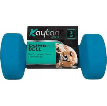 Potažené/pogumované činky s pevnou hmotností Kaytan 1x 3 kg
