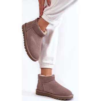 Dívčí sněhule Dámské semišové nízké boty do sněhu Šede Shelie 39