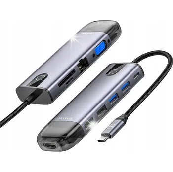 USB hub Mcdodo Adaptér Rozbočovač 6v1 Hub USB-C na HDMI, 2x USB 3.0, SD, TF