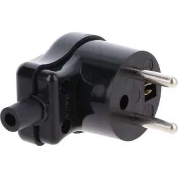 Elektrická zásuvka KARLIK zásuvky Úhlová zástrčka s uzemněním WK-1zc