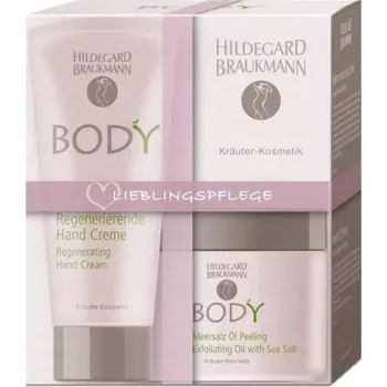 Kosmetická sada Dárková sada (peeling s mořskou solí 200 Ml + krém na ruce 100ml) TĚLO