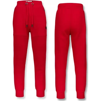 Pitbull pánské tepláky SMALL LOGO HD červené, velikost 3XL