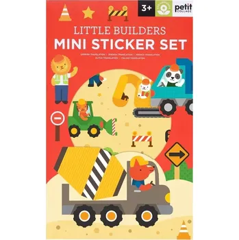 samolepka Petit Collage znovupoužitelné mini samolepky malí stavitelé