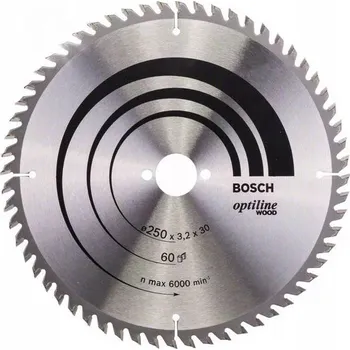 Pilový kotouč BOSCH PILOVÝ KOTOUČ OPTILINE WOOD 250x30 Z60