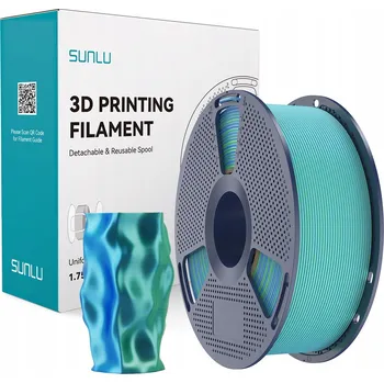Filament Filament Silk PLA+ Sunlu 1,75 mm 1 kg vícebarevný