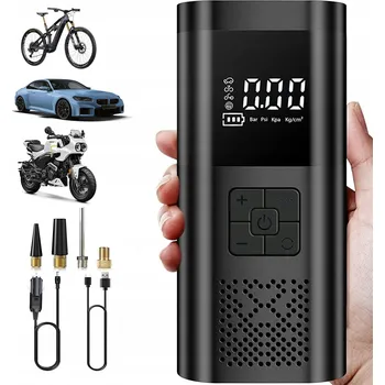 Kompresor VÝKONNÁ ELEKTRICKÁ INTELIGENTNÍ PUMPA KOMPRESOR S LED A POWERBANKOU 6000MAH