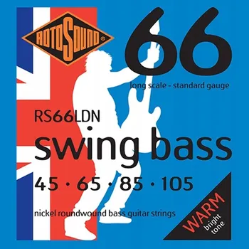 Struna pro kytaru a smyčcový nástroj Basové struny Rotosound RS66LDN Swing Bass 45-105