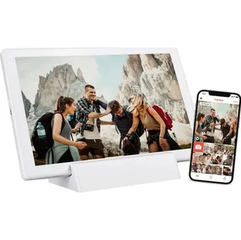 Digitální fotorámeček Braun Phototechnik DigiFrame 1011 WiFi mobil digitální fotorámeček 25.7 cm 10.1 palec Energetická třída (EEK2021): C (A - G) 1280 x 800 Pixel 16 GB bílá