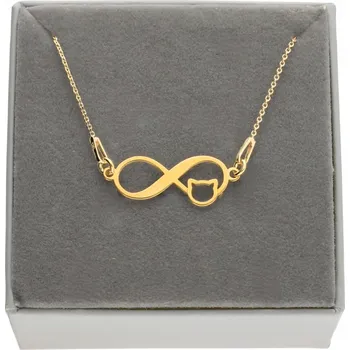 Náhrdelník Zlatý náhrdelník celebritka nekonečno kočka kotě stříbro 925 pozlacené
