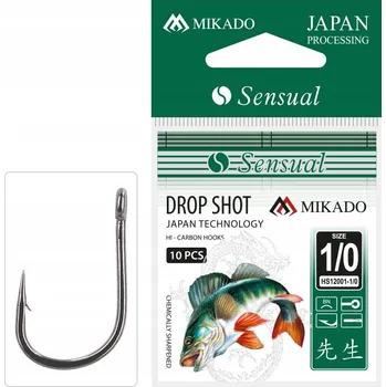 Rybářský háček Háčky s protihrotem Mikado SENSUAL DROP SHOT HS12001 10 ks