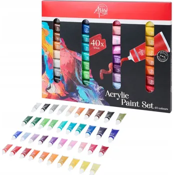 Vodová barva Akrylové barvy Creative Artist vícebarevné 40 ks 20 ml