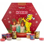 Adventní kalendář se svíčkami a čajovými svíčkami Haribo