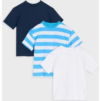 Chlapecké oblečení Sinsay - Sada 3 triček - mid blue - 825EY-52X - 825EY-52X-140