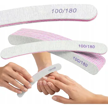 PRÉMIOVÉ Pilník na nehty leštička na manikúru a pedikúru BANÁN 100/180 - 10 ks