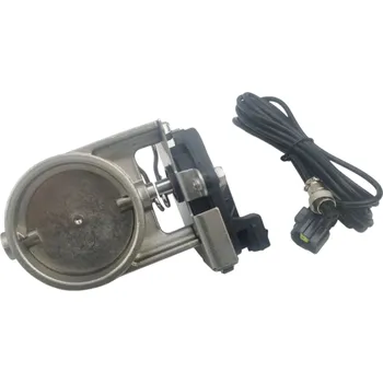 Elektrický ventil výfuku 60 mm Kovová elektronická výfuková klapka s motorem a kabeláží Univerzální elektronický ventil pro regulaci zvuku a průtoku výfukového systému