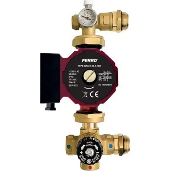 rozdělovač topení Lansanit Sestava s oběhovým čerpadlem 25-40 130 mm G 1", | cena za ks