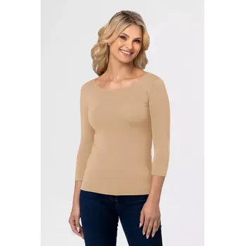 Dámská halenka MANATI 3/4 dámská halenka jaro 2024 KAKAO XXL