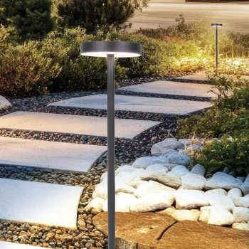 Lampička Viokef LED lampa s podstavcem Tango tmavě šedá Výška 50 cm Kov, zemní hrot - Délka zemního kolíku 20 cm; výška podstavce 11,2 cm; výška stínidla na lampu 1,8 cm LED 13 W celkem - Doprava zdarma