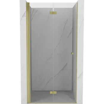 Sprchové dveře Mexen Mist-F sprchové dveře skládací levé 100 cm, transparentní, zlaté kartáčované - 8A6-100-000-55-00-L Sprchové dveře