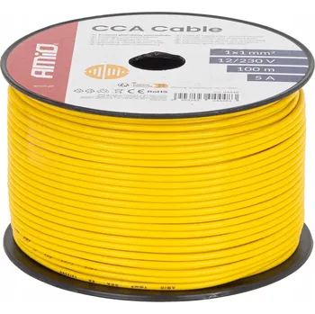 elektrický kabel Elektrický kroucený kabel Amio 1 x 1,0