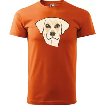 Sablio Tričko s potiskem pro milovníky psů Zlatý retrívr - oranžové L