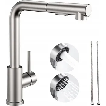 Vodovodní baterie STOJÍCÍ KUCHYŇSKÁ BATERIE DŘEZOVÁ S FLEXIBILNÍ RAMÍNKO