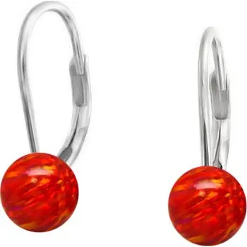 Náušnice NUBIS® Stříbrné opálové náušnice - 5 mm - NBP30-OP45