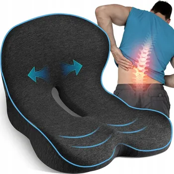 Polštář ORTOPEDICKÝ POLŠTÁŘ NA SEDADLO PRO ŘIDIČE, PROTI BOLESTI ZAD V BEDERNÍ OBLASTI