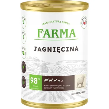 Krmivo pro psa FARMA Select Jehněčí 400g – Krmivo pro psy 98%