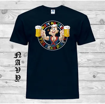 levne-bavlnene-tricko-potisk-Pepek-namornik-pivo Barva: Navy - tmavě modrá, velikost: 4XL