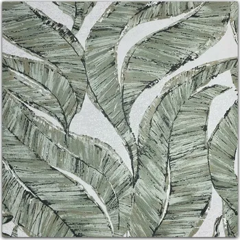 Tapeta TAPETY TAPETA RASCH LISTY ZELENÉ VINYL