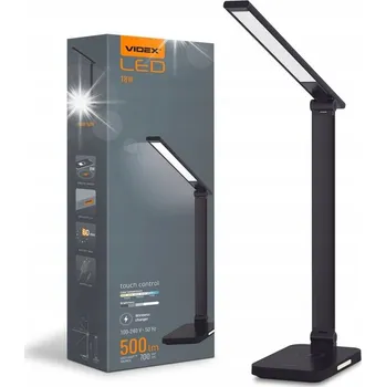 Lampička Černá stolní LED lampička 18W s bezdrátovým nabíjením 1800-6500K 500lm
