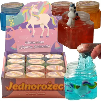 Modelovací hmota 12 kusů sada Slime sliz v kelímku tekutá modelína jednorožec po
