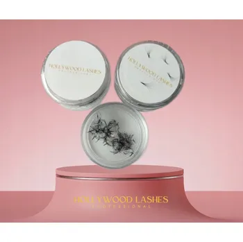 Umělé řasy HOTOVÉ TRSY ŘAS 5D 0,05D 11MM 200ks Hollywood Lashes