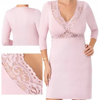 Dámská noční košile Noční košilka Donna Margo - viskóza Světle růžová M(38)