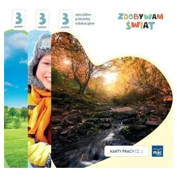 Kniha Zdobywam świat. Karty pracy cz.1-3 Poziom 3 - Justyna Hadryś [PL] (2021, Brožovaná, Mac)