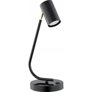 Lampička Idun stolní lampička 1-bodová černá lesklá + zlatá GU10 LEMIR Lighting