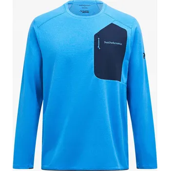 Pánská mikina Mikina bez kapuce Peak Performance Freelight Polartec Grid azure ascent S