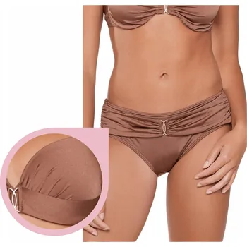 Dámské plavky LingaDore Short NUTSHELL hnědé plavkové kalhotky - Spodní díl plavek - S