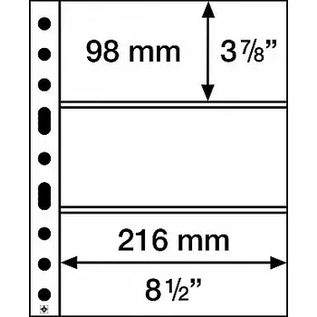 Sběratelství Listy na bankovky, pohlednice Leuchtturm Grande 3C (5 ks) formát A4