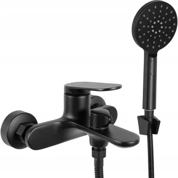 Vodovodní baterie Nástěnná vanová baterie s jednou pákou Rea Marco černá