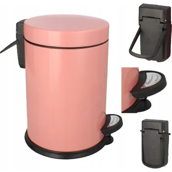 Odpadkový koš Odpadkový koš do koupelny s pedálem růžový ocel Easyform 3 l