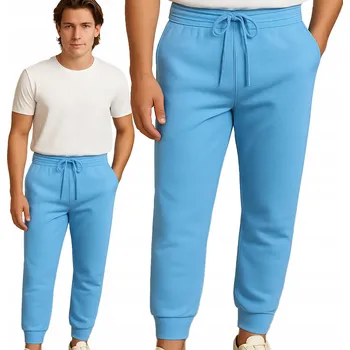 Pánské tepláky Jogger se stahovacími lemy a kapsami, modré, velikost M