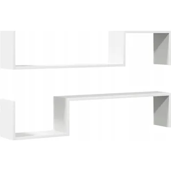 police Nástěnné police, 2 ks, kouřový dub, 100x15x20 cm