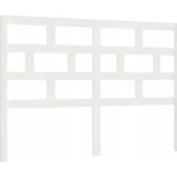 Čelo postele, bílé, 156x4x100 cm, masivní dřevo