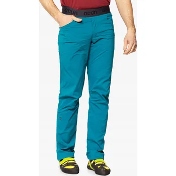 Pánské kalhoty Pánské lezecké kalhoty Ocun Mania Eco Pants turquoise deep lagoon L