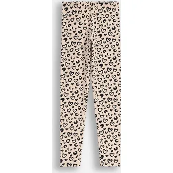 Dámské legíny Dívčí legíny béžové dětské kalhoty panterka 164 Coccodrillo ZC5