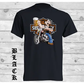 levne-bavlnene-tricko-potisk-Pepek-namornik-motorka Barva: Black -černá, velikost: 5XL